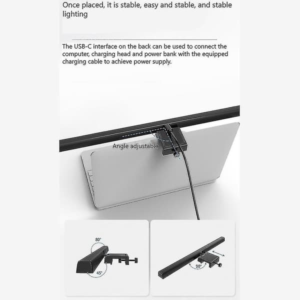 Laptop Mon Bar Usb E-läsning Led 3 Justerbar Temperatur, Ingen Skärm Gla