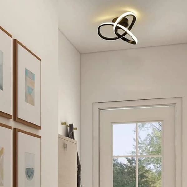 LED-loftslampe, sort til stue, soveværelse, altan,