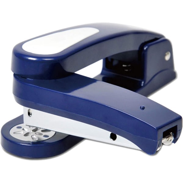 360 roterande häftapparat (blå), högkvalitativt halkskyddande och rostskyddande bärbar häftapparat av metall för kontor, hem, skola