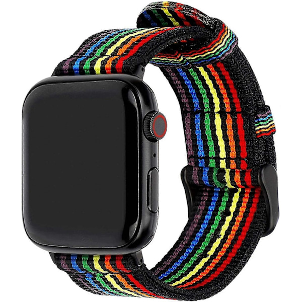 Hållbara Canvas Armbandsband Kompatibla med Apple Watch 45mm 41mm 44mm 40mm 42mm 38mm, Premium Nylon Armbandsband för iWatch Serie 7 6 5 4 3 2 1 Ba