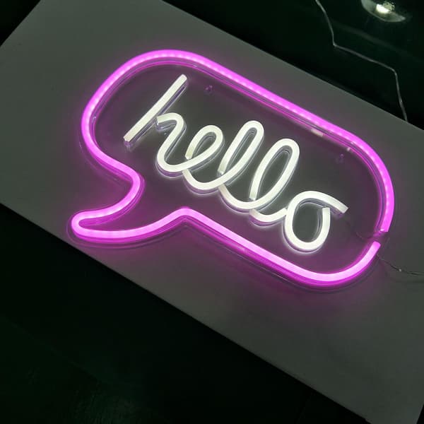 Neon LED seinä hello USB Neon valo sisustus