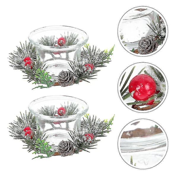 2 st Heminredning Jul Ljusstakar