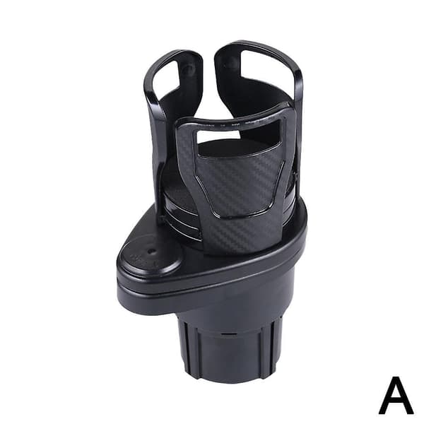 Bilkoppholder Ekspander Adapter 2i1 Dobbel Koppholder Ekspander Organizer（Karbonfiber svart）