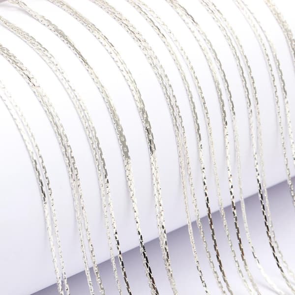 24 Stycken Ormkedja med Karbinlås för DIY Smyckestillverkning Silver