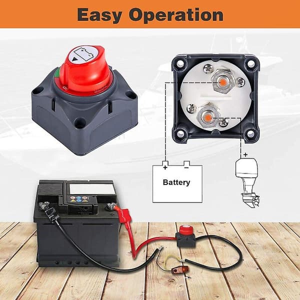 12V -48V Batterikredsløbsafbryder Batteri Isolator Afbryder, 275A Cisea Vandtæt Batteri Isolator Afbryder