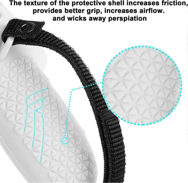 (1 Set) Kompatibel med Oculus Quest 2 Touch Controller Full Grip Cover, 2 stycken Controller Caps, Halksäker och Anti-fall Skyddande Silikonhylsa med Ha
