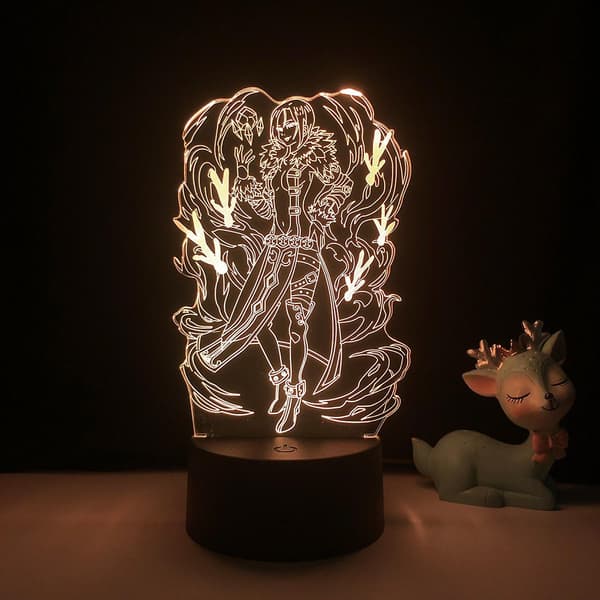 3D Illusion Lampe Anime Karakter LED Natlys m