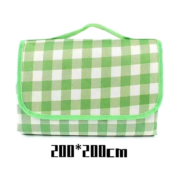 150X200cm Utomhus Campingmatta Sovmåtte Picknickmatta Förtjockad Vattentät Strandmatta Camping Tio（Grön）