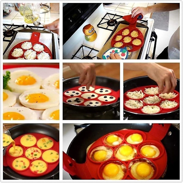 Pandekageform maker Mini pandekageform maker Non-stick silikone bageform rund form silikone æg ringe muffin hjerte pandekageform form