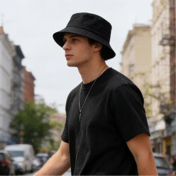 Bøttehatt for menn og kvinner - Polyester, pustende, sammenleggbar Beige