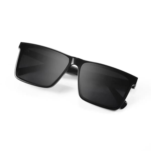 Retro Flat Top brede stenger Eazy E stil rektangulære solbriller 57mm Mimenor（Tortoise Smoke）