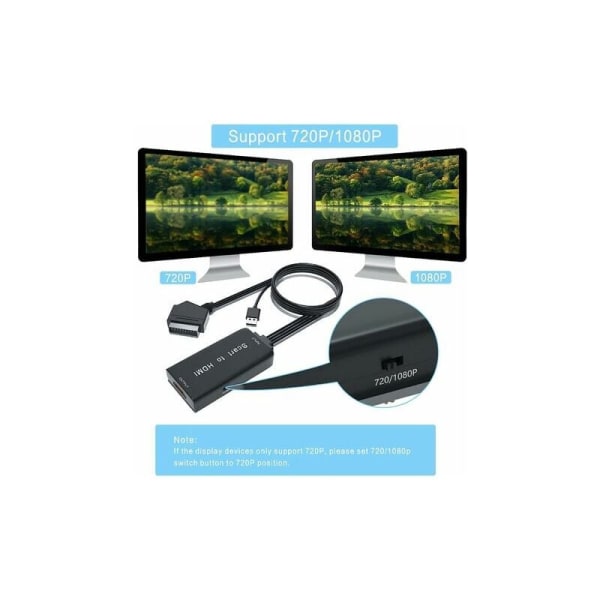 SCART till HDMI-omvandlare Scart till HDMI-kabel Videoljudkontakt