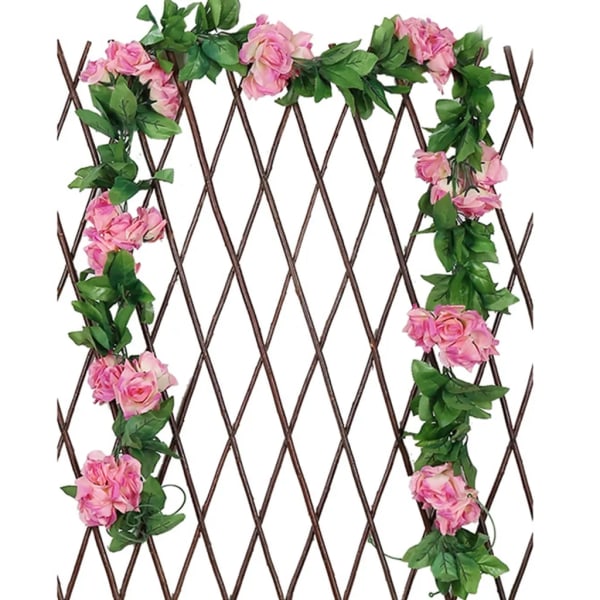 240 cm konstgjord rotting Rose Garland Bröllop Vårträdgård Arch konstgjorda växter- 3#