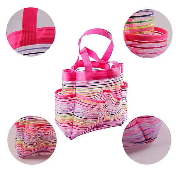 Strandtaske Mesh Tote Taske Rejsetaske Sandproof（STYLE 5）