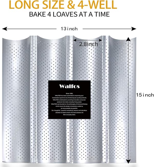 Fransk baguette non-stick perforerad fransk baguette 4 ull baguette