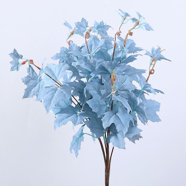 Konstgjorda blad växt tyg imitation blad bukett hem konstgjord tyg imitation blad växt dekoration, ljusblå