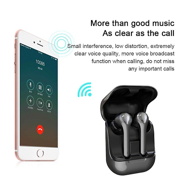 Trådløse hovedtelefoner Bluetooth-øretelefoner sports stereo-hovedtelefoner - sort