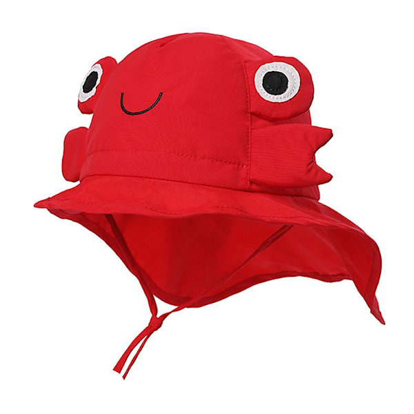 Dww-L-UPF50+Crab Hat for Babies and Children Adjustable | Covers Children's Head & Neck All Day