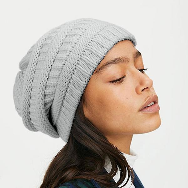 Utomhus höst och vinter randig pullover mössa par varm ull stickad mössa（Style3）
