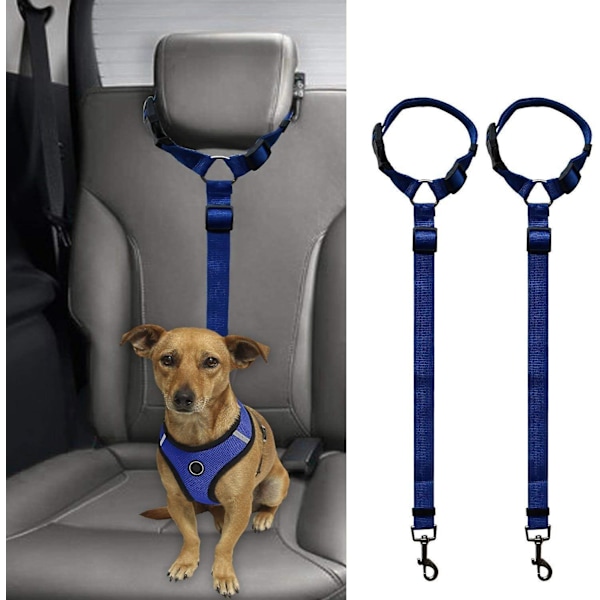 2-pack hund- och kattsele, säkerhetssele för bil, justerbar