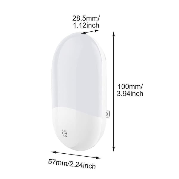 2 st väggkontakt i sovrum skymning till gryning sensor smart barn vuxna LED nattlampa（UK）