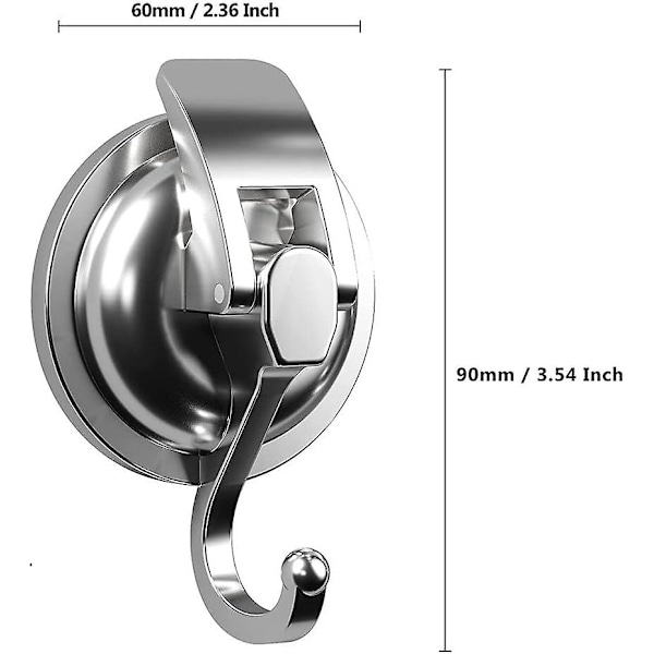 Sug Kopper, 2 stk. Vakuum Sug Kopper Vandafvisende Anti-rust Sømløs Væg Krog Max Belastning 10KG