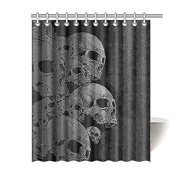 Skull Bathroom Waterproof Fabric Shower Curtain 160x180 Cm