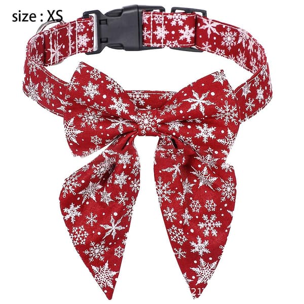 Snöflingedesign Julhalsband Justerbart Julhalsband med Säkerhetsspänne