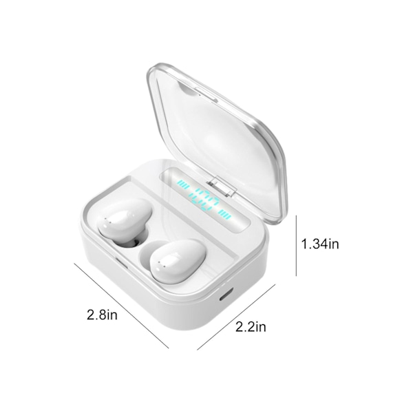 Bluetooth-hovedtelefoner med touch-betjening, LED-digitalt display, 5.3 Bluetooth-chip, HIFI-stereolyd, surround sound, intelligent støjreduktion og lav latenstid