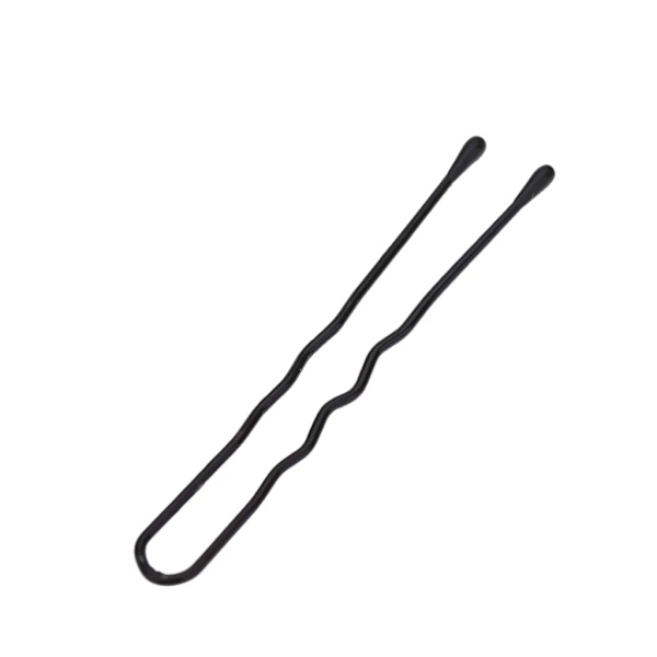 50 st fina hårklämmor U-formade klämmor BobbyPin svart metall