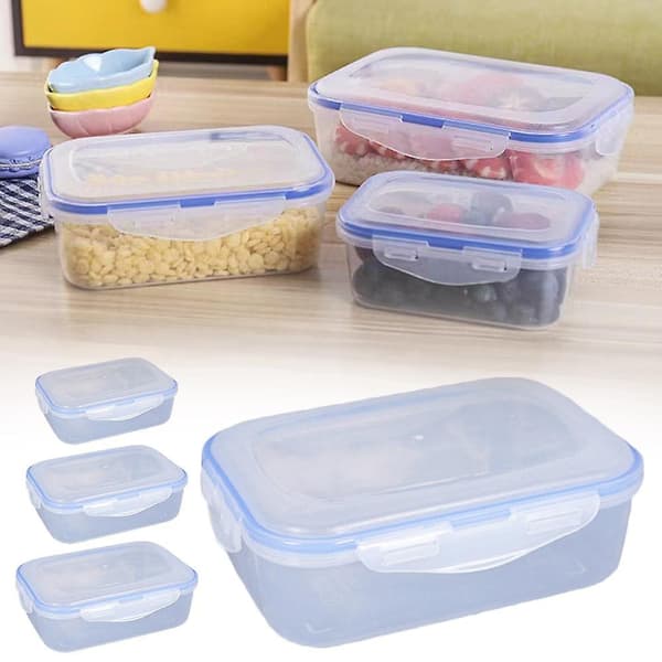 Plastbehållare för mat med lock, mikrovågsugn (300 ml)