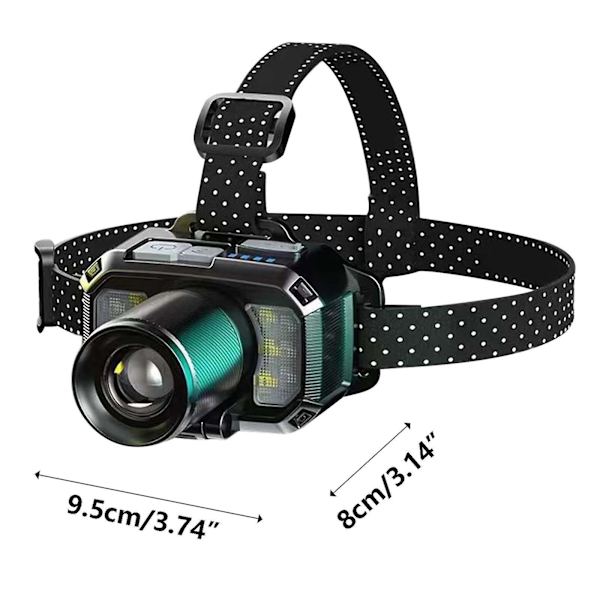 Superljus och uppladdningsbar strålkastare med hög effekt, nya LED-induktionsstrålkastare, laddning, utomhusnattfiske, fjärrficklampa, superljus på