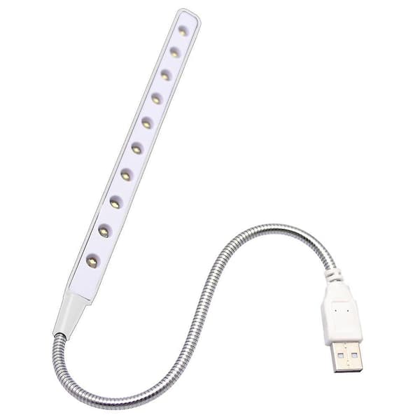 Energibesparende USB10LED datamaskinlys - hvit | USB-lys