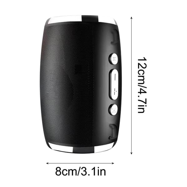 Udsalg Ny Udsøgt Cylindrisk Bærbar Bas Bluetooth Højttaler Farverige Lys Fed Gave Lyd