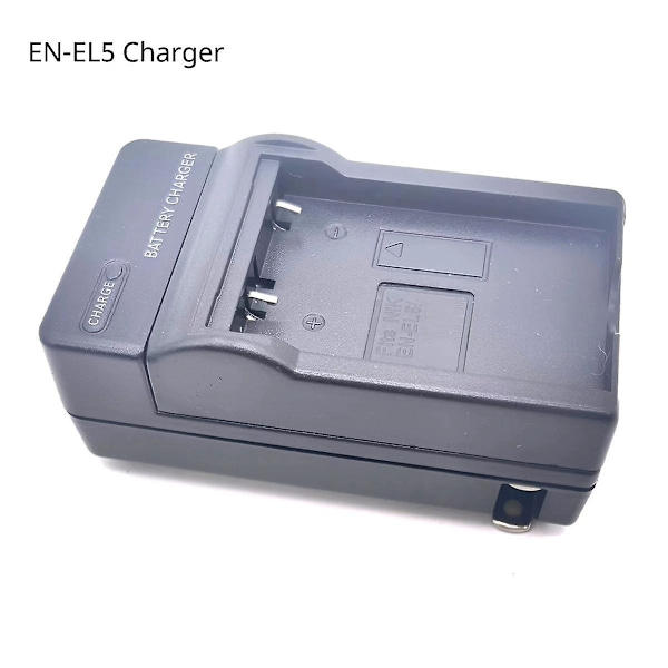 EN-EL5-kameran akun laturi Coolpix P530 P520 P510 P100 P500 P5000 P5100 P6000 3700 4200 A-EU-pistoke (musta)