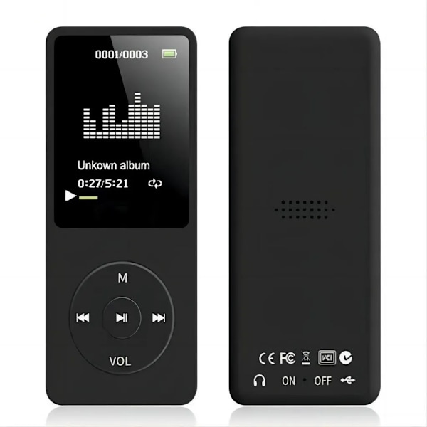 MP4-spiller 1,8 tommers skjerm 32 GB musikkspiller med FM-radio MP3-spiller