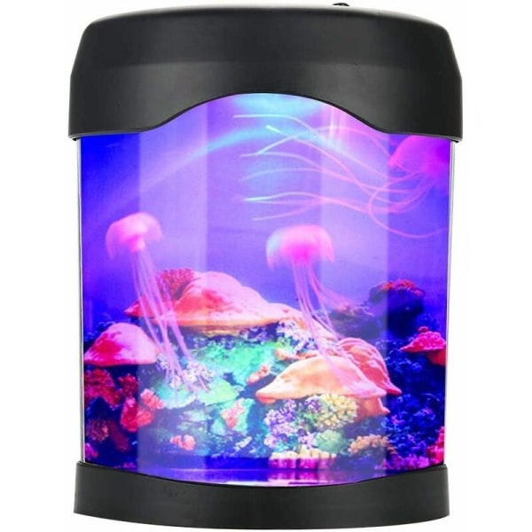 Zerodis Mini Aquarium Light USB Aquarium Mood Light Kannettava minipöytäakvaariolamppu värinvaihtajalla kodin sisustukseen