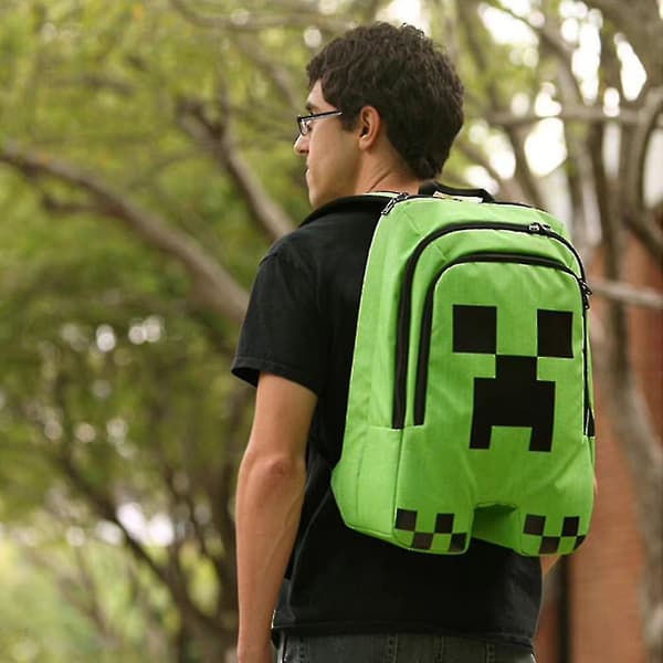Minecraft Creeper Ryggsekk for Gutter - Skolesekk