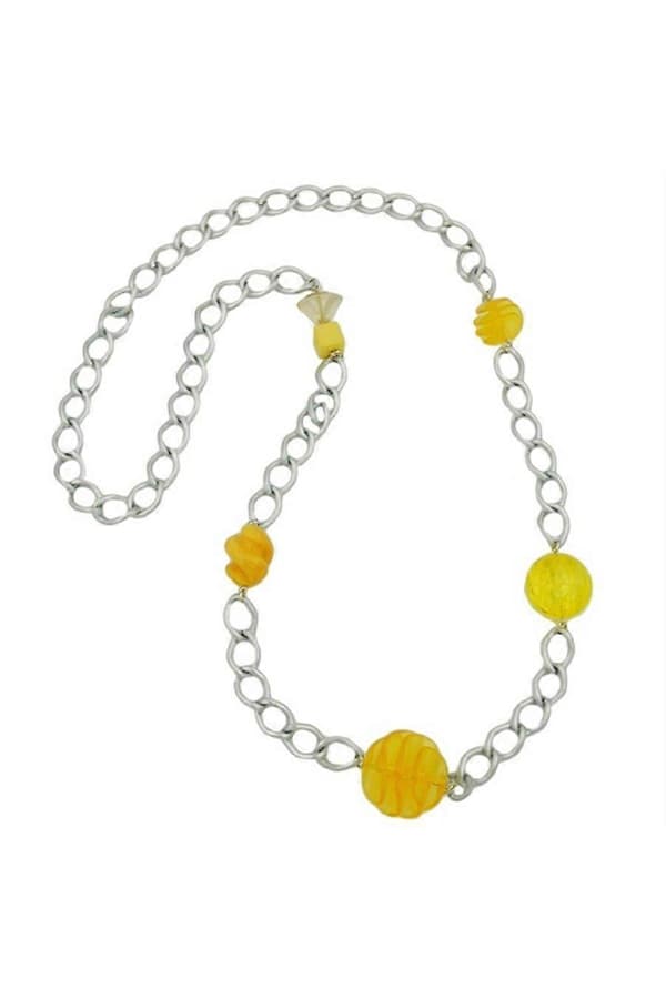 Halsband Pansarkedja Pärlor 95cm - Gl02433