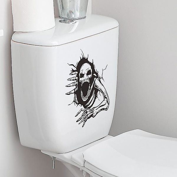 Dww-Halloween kranium cass mand badeværelse klistermærker badeværelse toilet klistermærker hjem væg klistermærker klistermærker