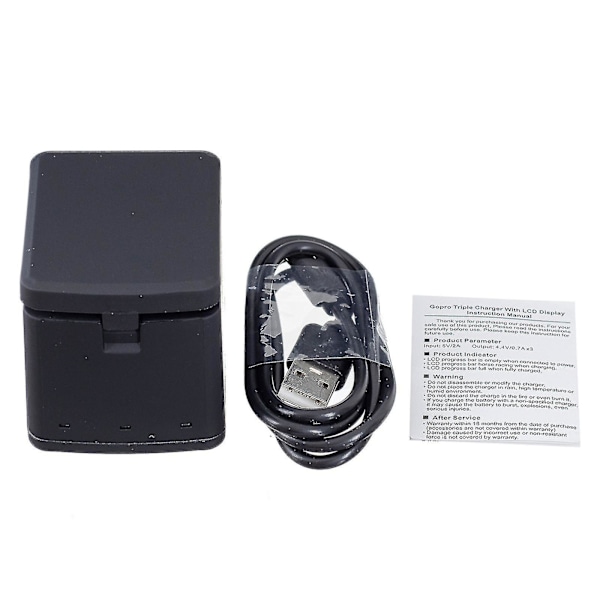5v 2.0a Indgangsopladning og opbevaringsboksoplader Powerbank til Hero 5/6/7/8 Led-opladerindikatorer Nem at bære rekvisitter