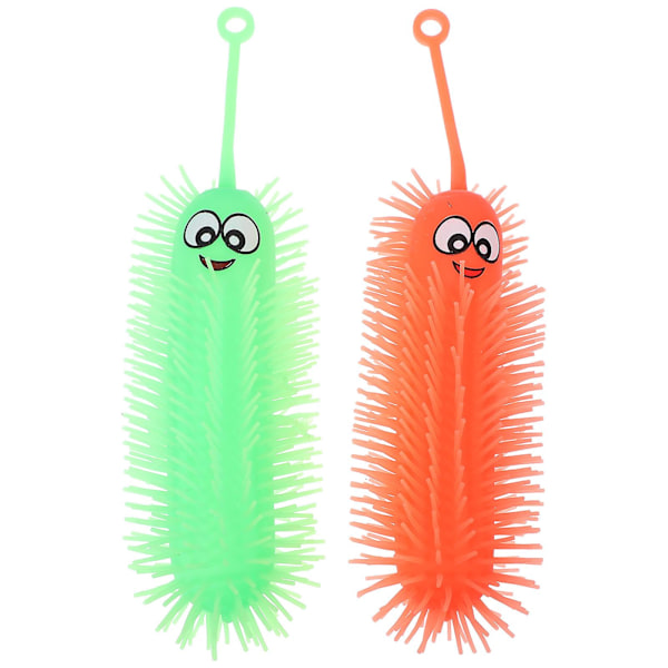 2 stk. Lysende Legetøj Caterpillar Legetøj Lysende Legetøj Børn Baby Squeeze Legetøj（33X8X8cm）