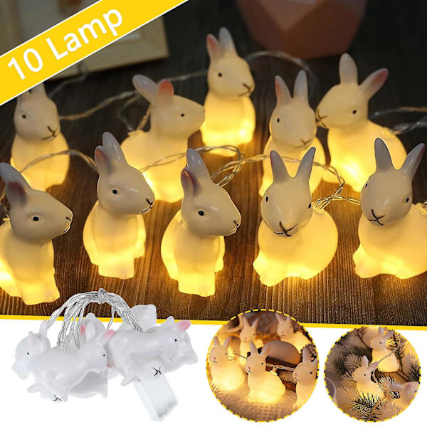 Påskehare LED-lysslynge