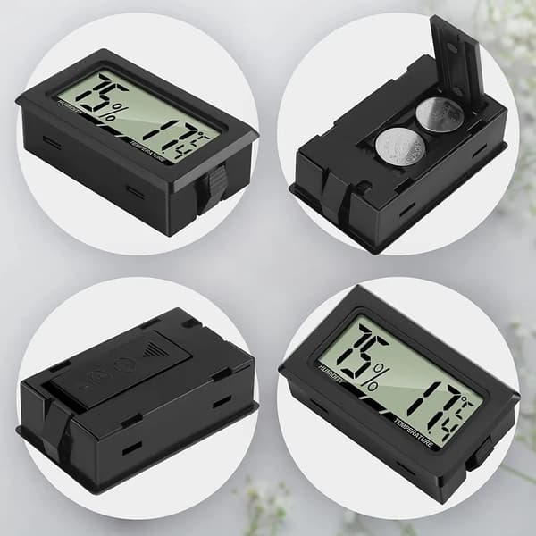3 stk. Mini LCD Digital Termometer Hygrometer Temperatur Fugtighed Tester til Køleskab Indendørs