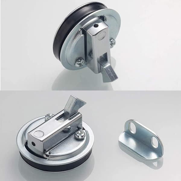 Sink legering av sink legering slam flush pull luke flush dør pull luke slam latch for Camper dekk luke dør skap, sølv 2 stk