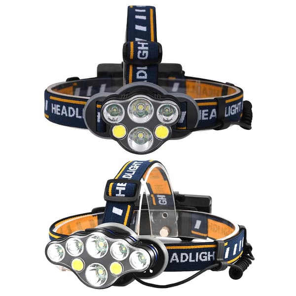 Skywolfeye USB-ladattava 8 LED -otsalamppu