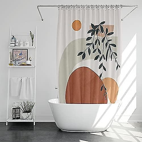 Modern abstrakt tyg duschdraperi - Elegant bohemisk stil för badrum 180 X 180cm