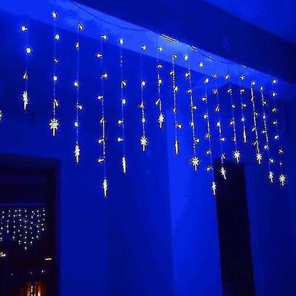 (3,5 m 96 LED blå - stjerne) LED-lyssnor Fe-lyssnor Vintergardinlys Jul Bryllup
