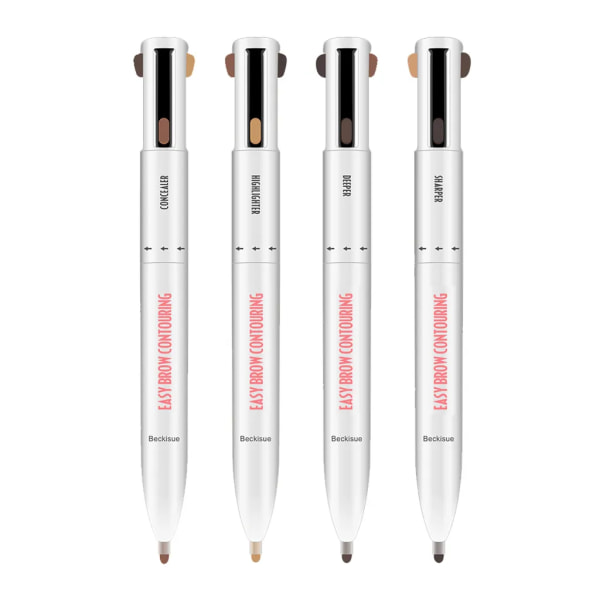 4 i 1 Eyebrow Contour Pen Waterproof Define Highlight Ögonbryn Ögonbrynspenna Naturlig ögonbrynssmink Skönhetsverktyg