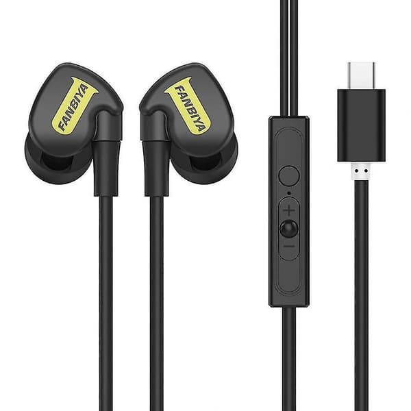Vampia Type-c britisk kabelkontroll headset Hifi-hodetelefoner